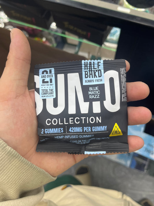 Half bakd always fresh thcp gummy 420 mg blue matic razz