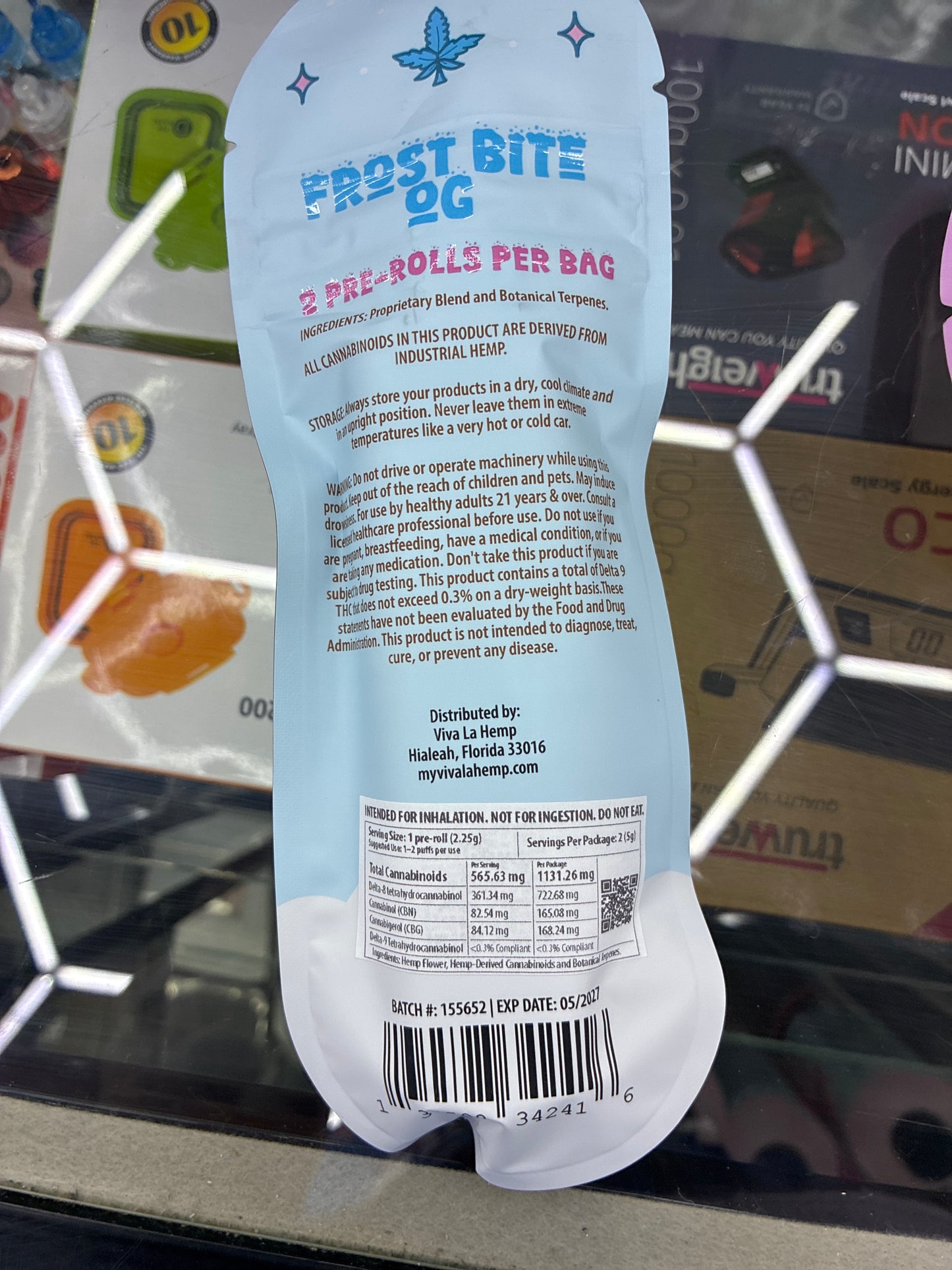 Viva la hemp frost rolls thca diamonds frost bit og hybrid