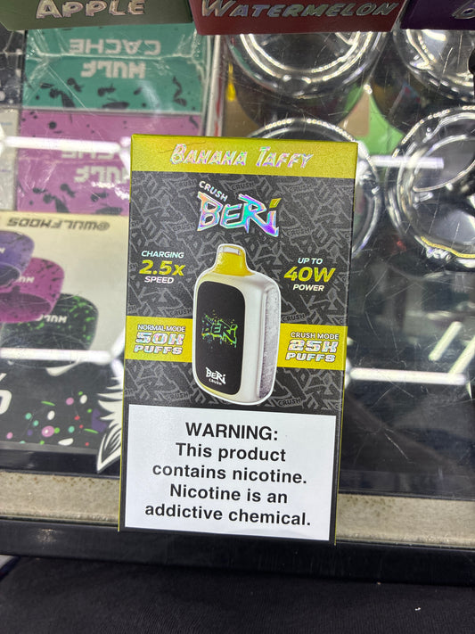 Crush beri banana taffy 50k puffs