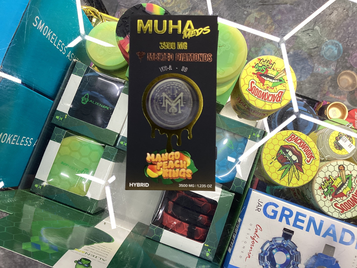 Muha meds 3500mg melted diamonds mango peach kings