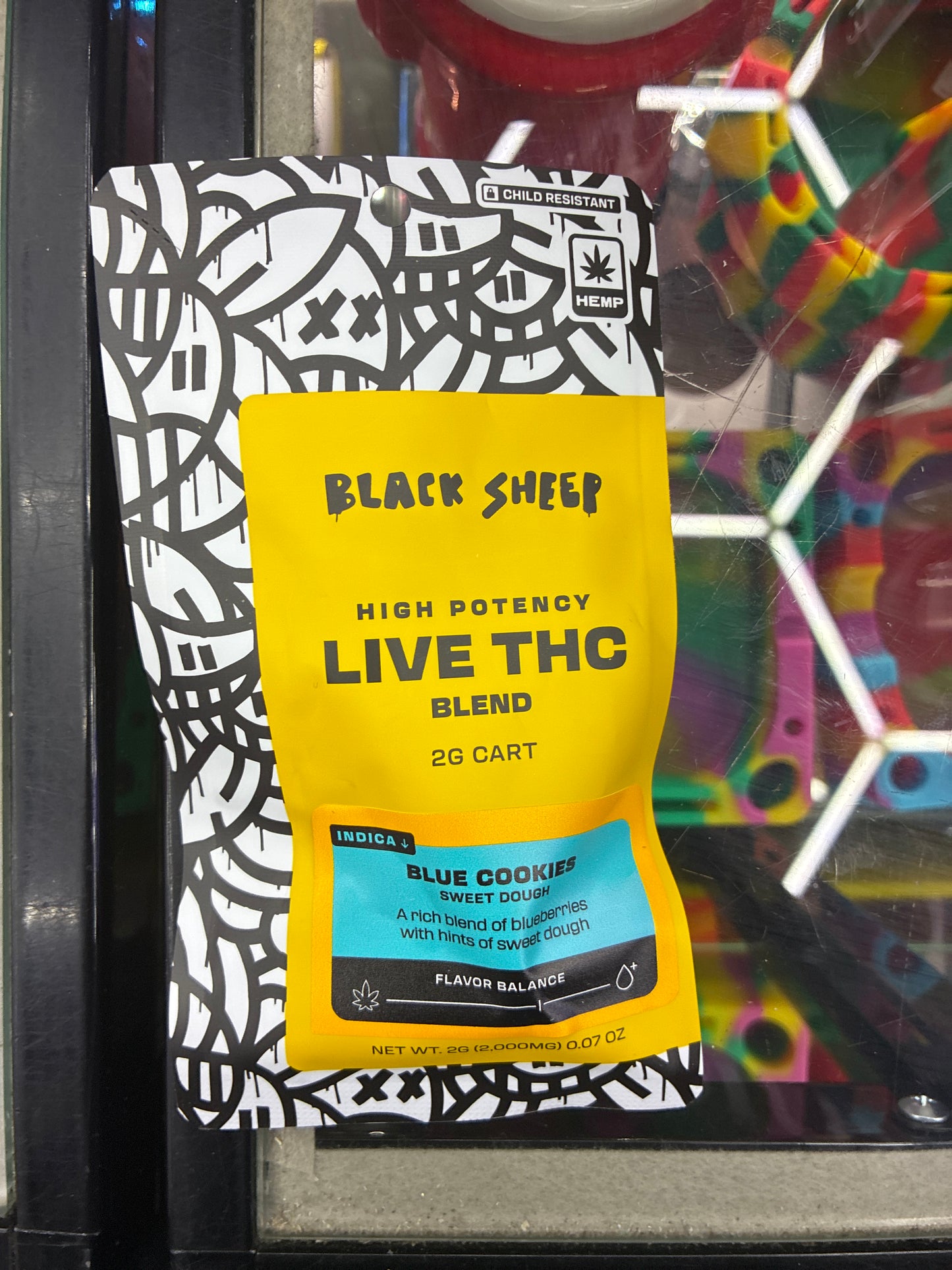 Black sheep live thca blend 2g cartridge blue cookies indica