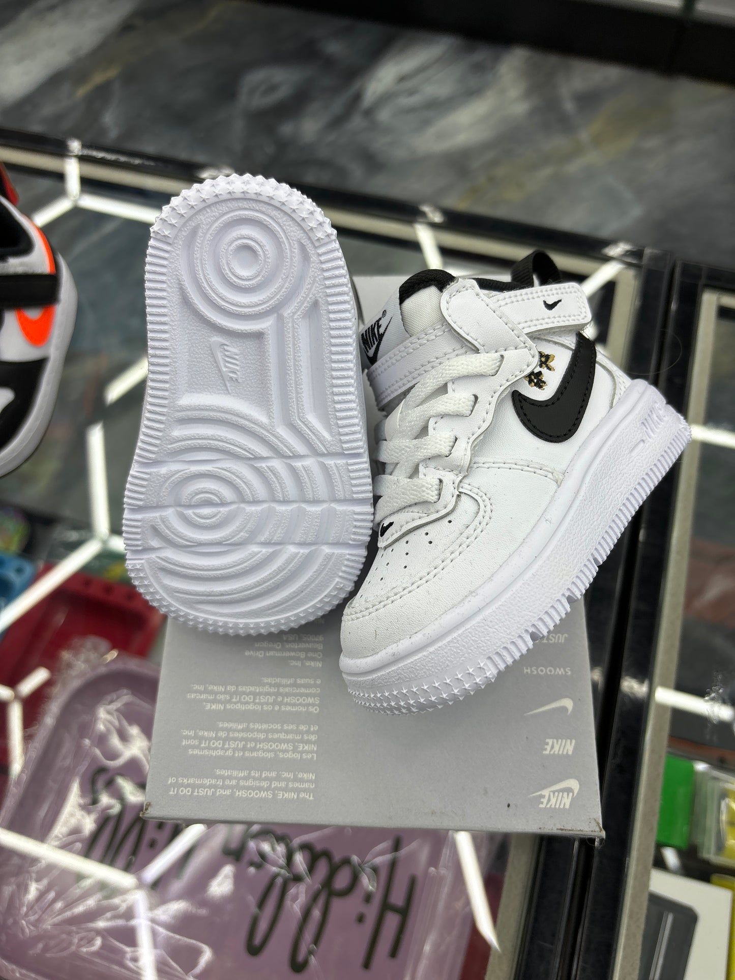Nike Force one mid easy easy on SE oneTD white/black twine 3C