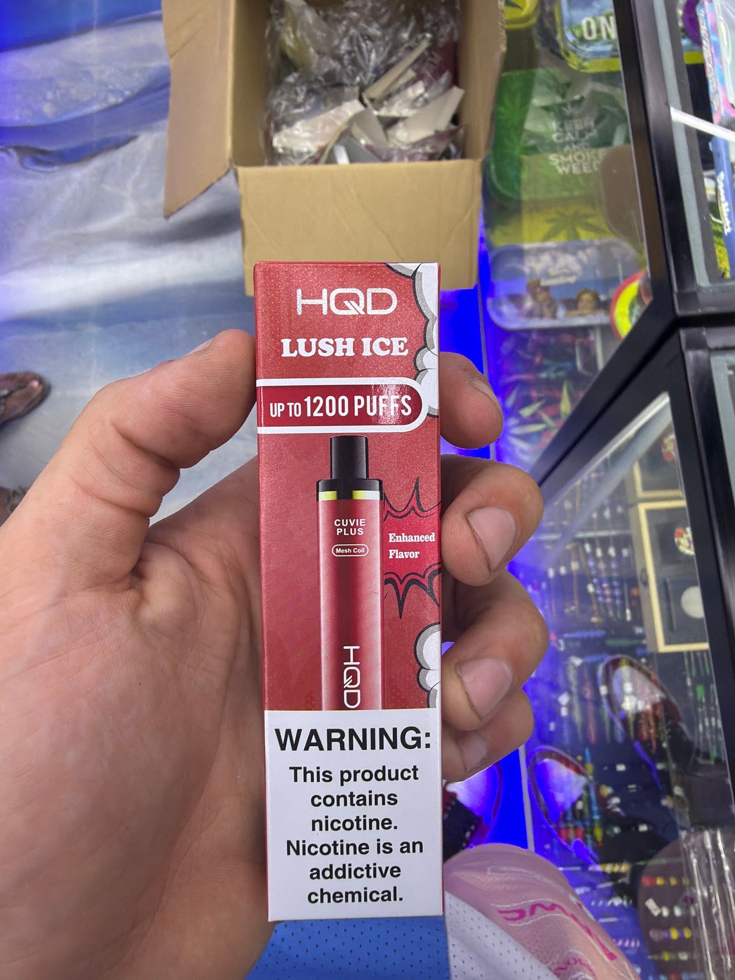 HQD 1200 puffs curvie plus Lush Ice