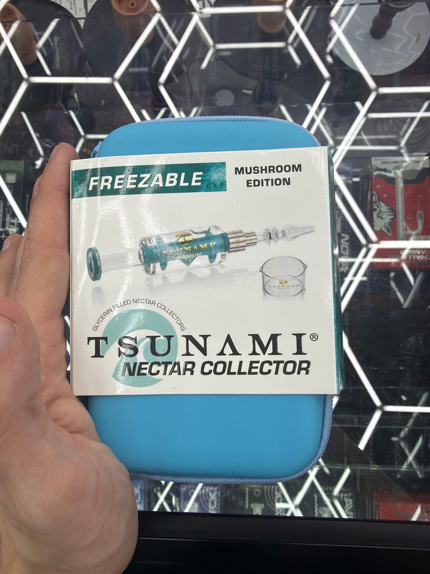 Tsunami freezeable nectar collector mushroom edition Light blue