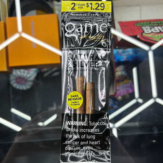 Game natural silver cigarillos