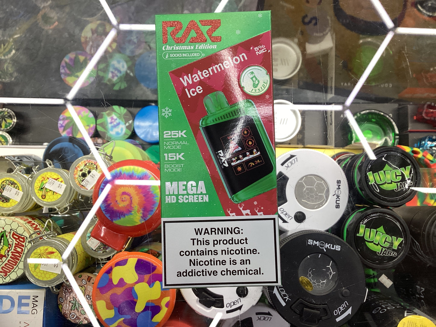 Raz dc25000 ltx 25k puffs watermelon ice (Christmas edition)