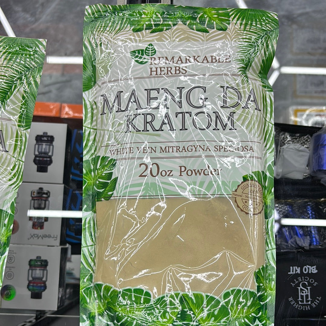 Remarkable herbs, maeng da Kratom , white vein mitragyna speciosa 20oz powder