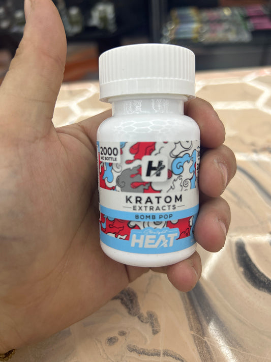Heat Kratom extracts 10x bottle 200mg tabs 2000mg bomb pop