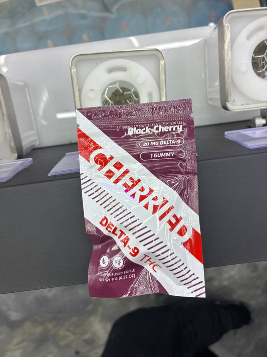 Cherried d9 20mg gummy black cherry