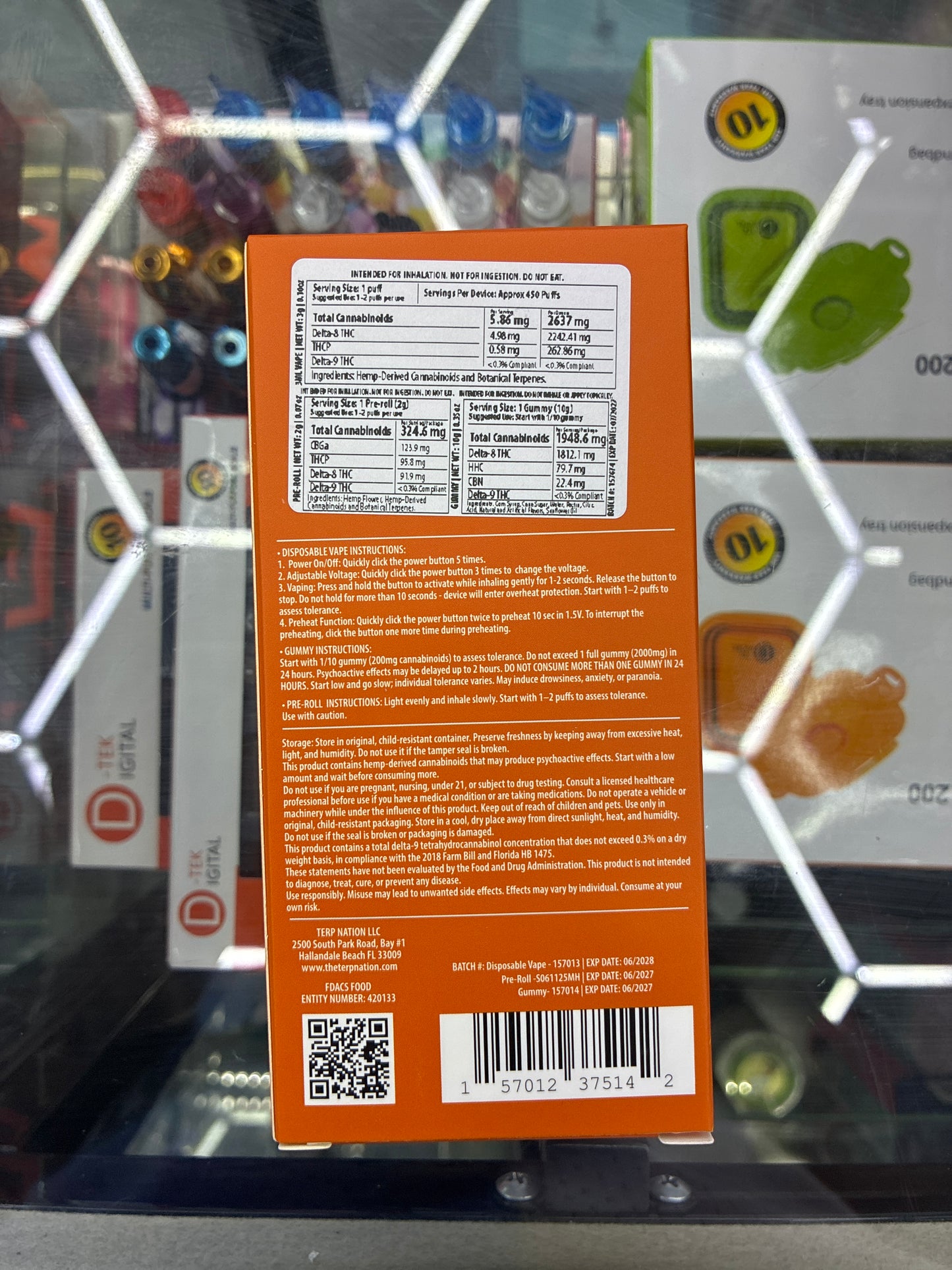 Smakd triple threat disposable vape + preroll + gummy mango haze/mango indica