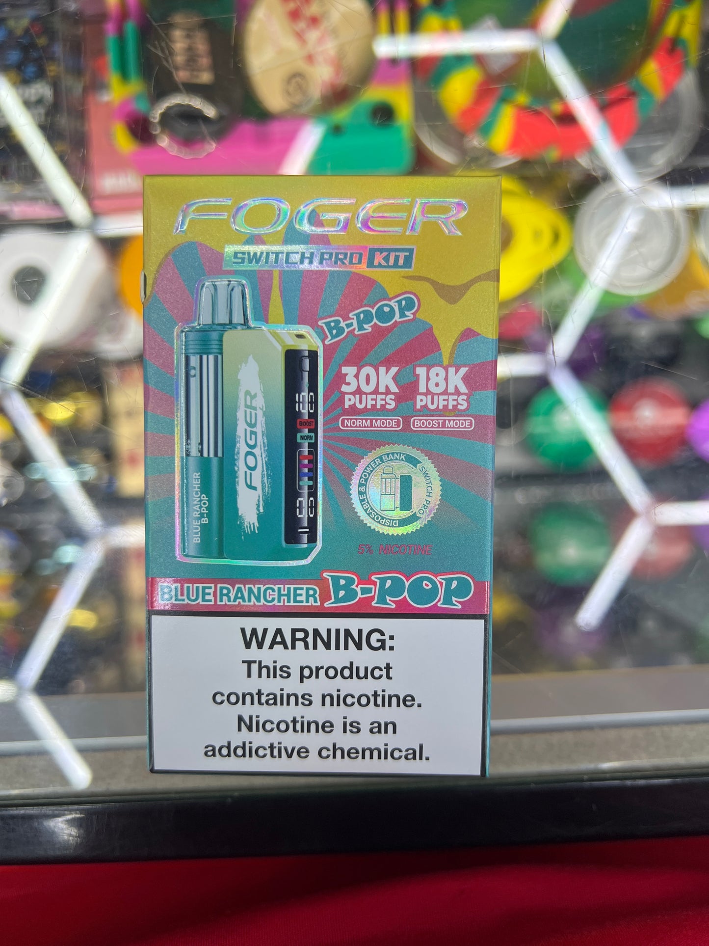 Fogger switch pro disposable kit 30k puffs blue rancher bpop