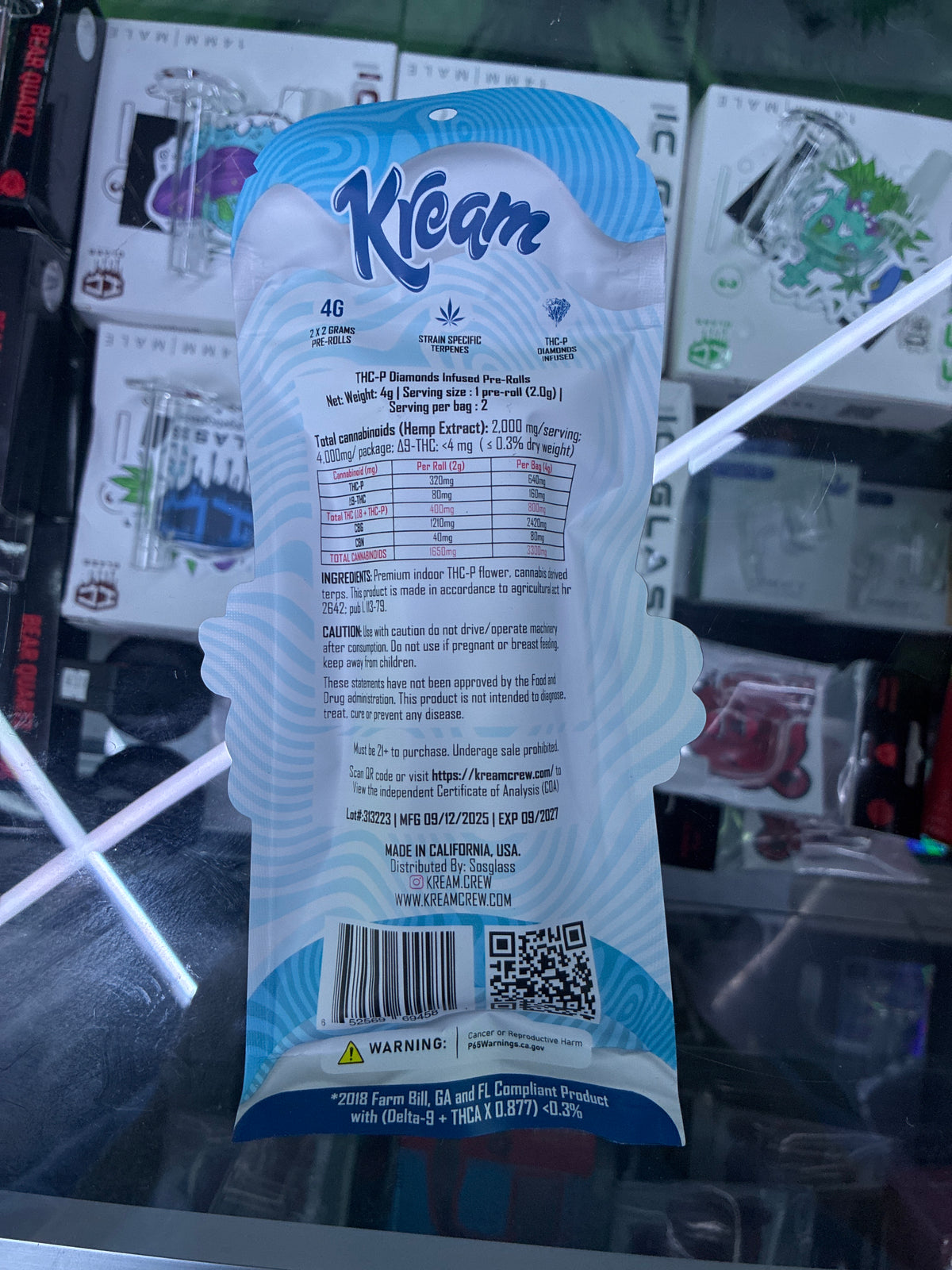 Kream Thc-p hash holes 2gx2ct blue dream hybrid