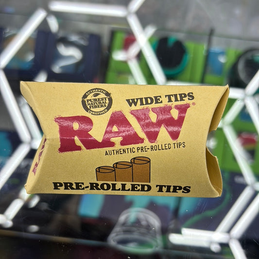 Raw wide tips pre-rolled tips, 21 per pack