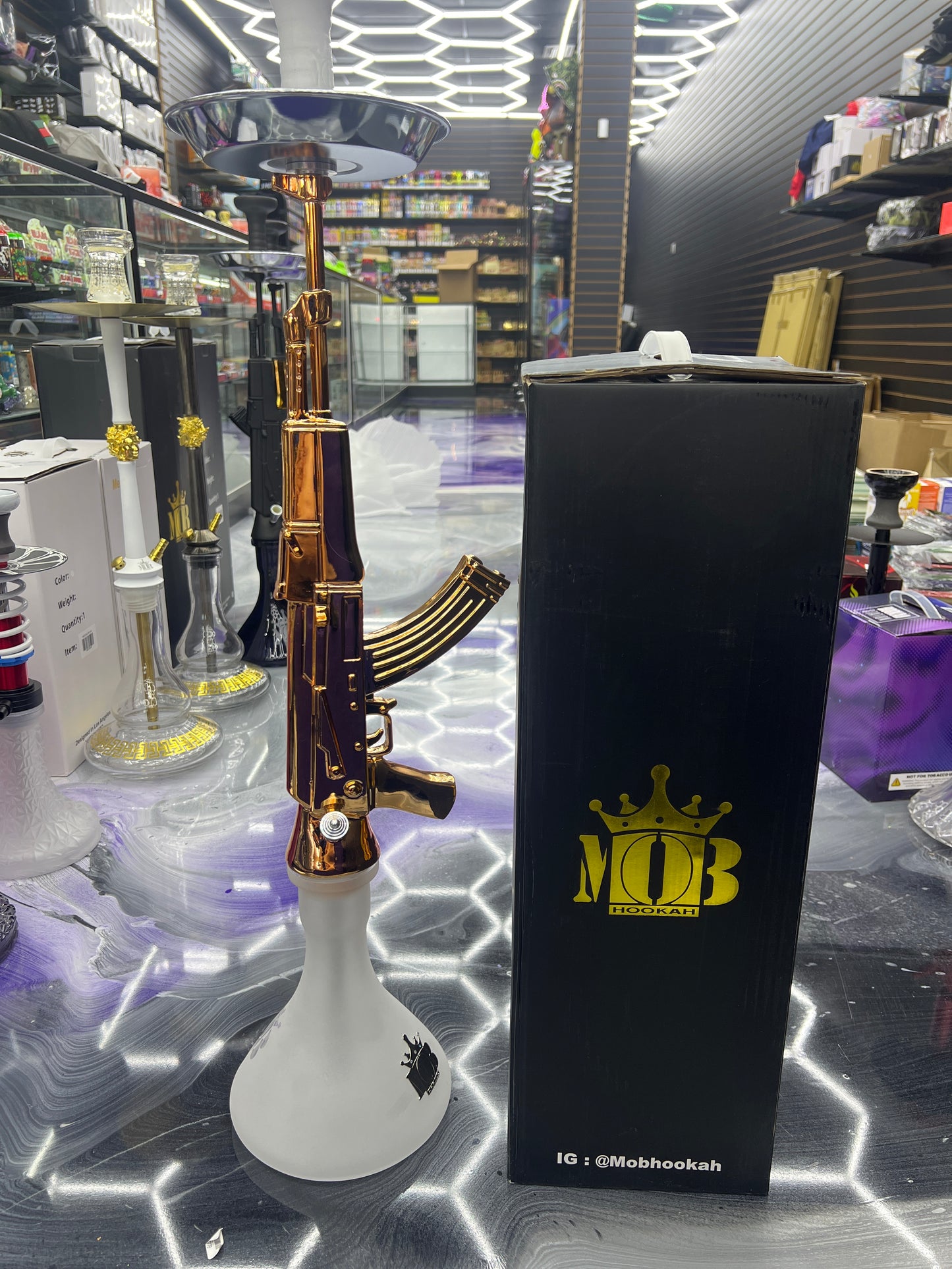 Mob AK-47 hookah 34’ rose gold