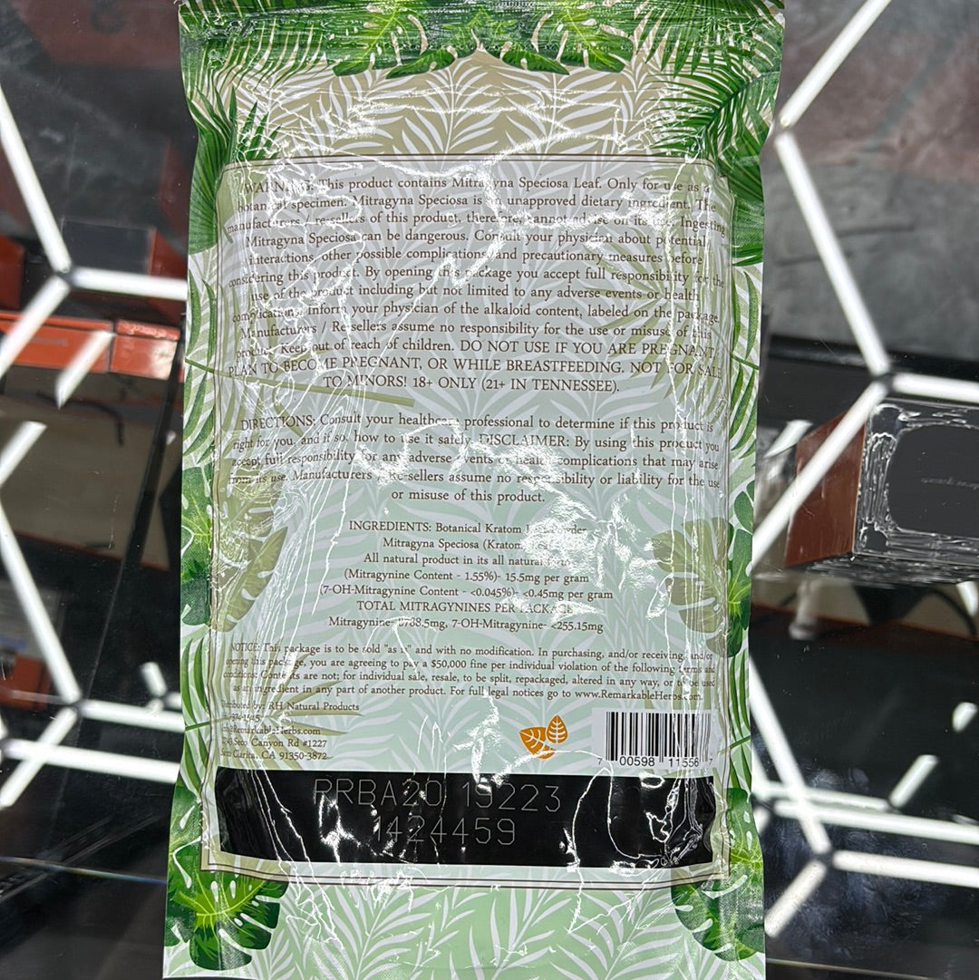 Remarkable herbs, bali Kratom , red vein mitragyna speciosa 20oz powder