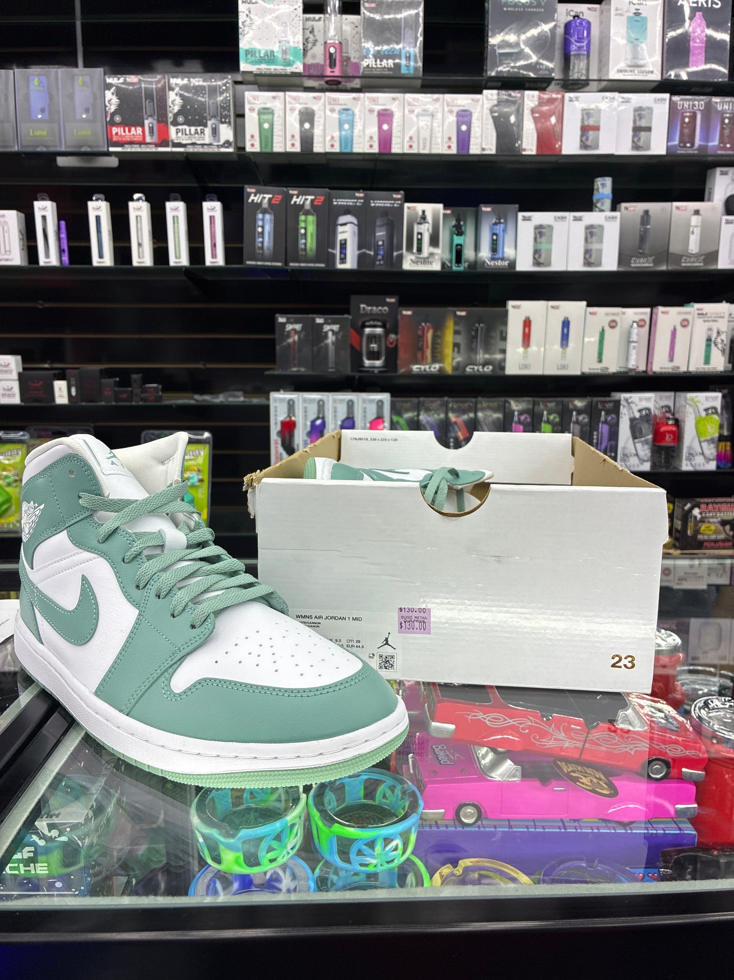 Wmns air jordan 1 mid white/ cannon  size 12