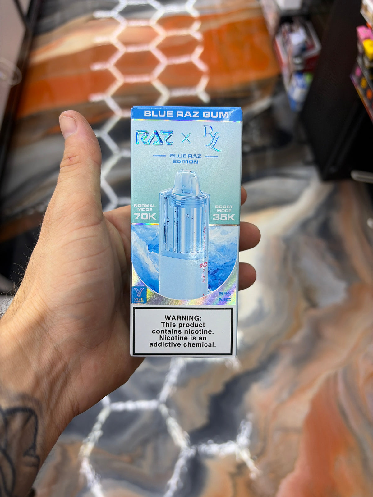 Raz x RL Vue Pod 70k Blue Raz Gum