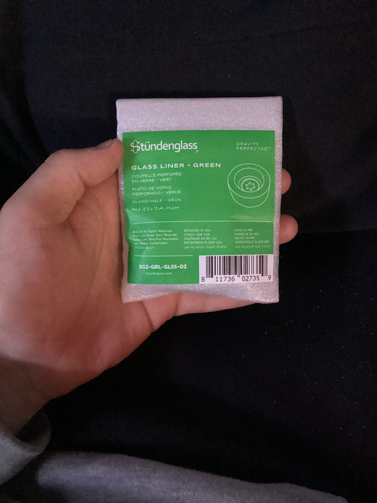 Stundenglass green glass liner