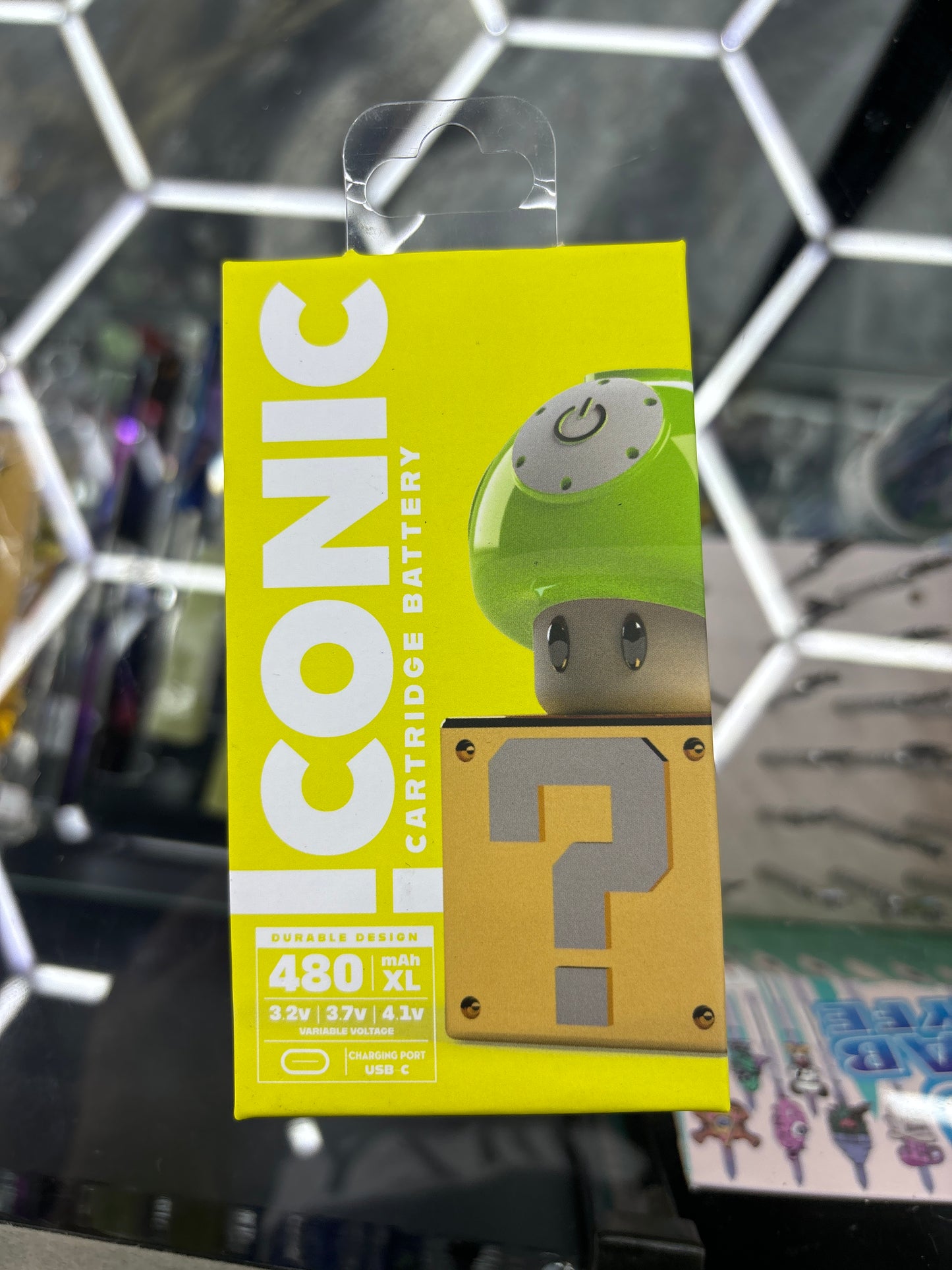 Iconic cartridge battery mushroom green