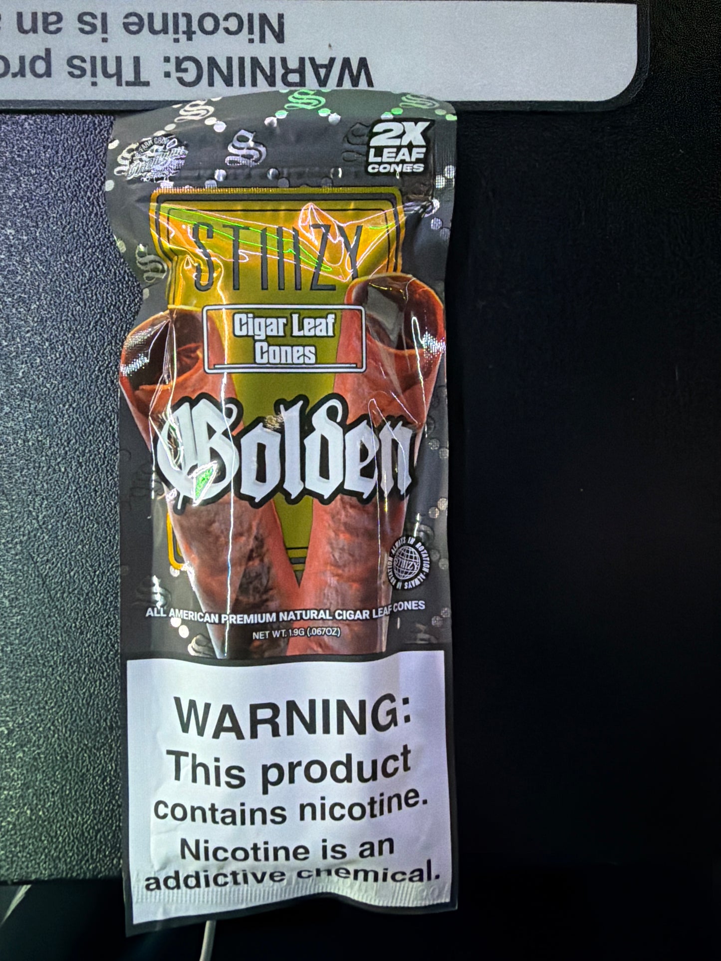 Stiiizy cigar leaf cone x2 golden