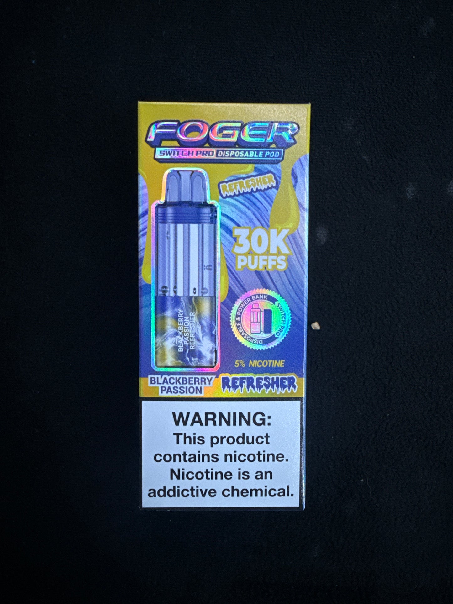 Fogger switch pro disposable pod 30k puffs Blackberry passion refresher