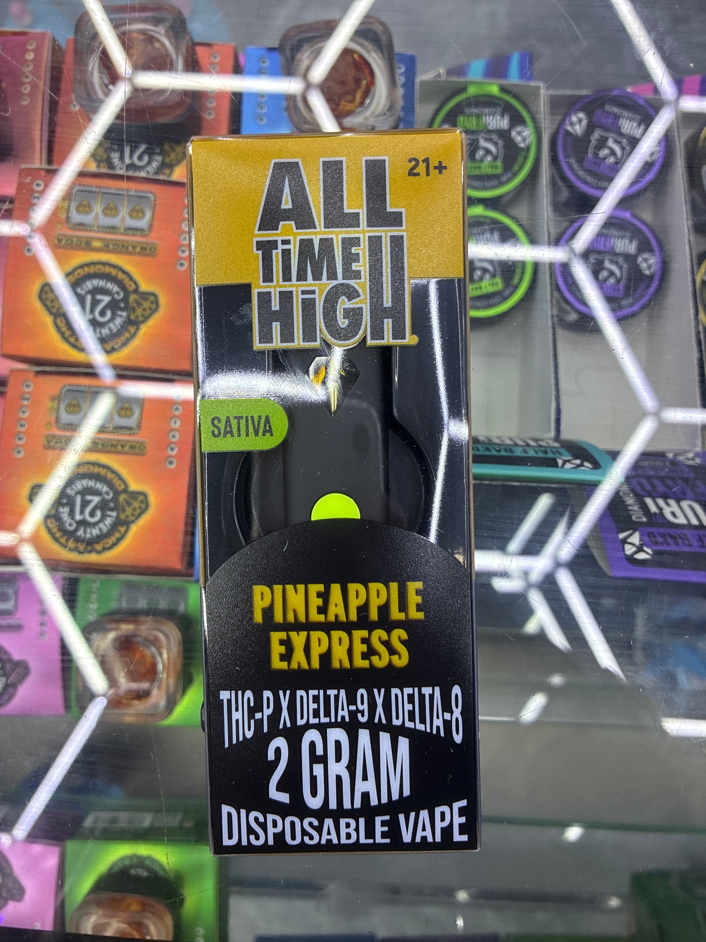 All time high thcp/d9/d8 disposable 2g sativa pineapple express