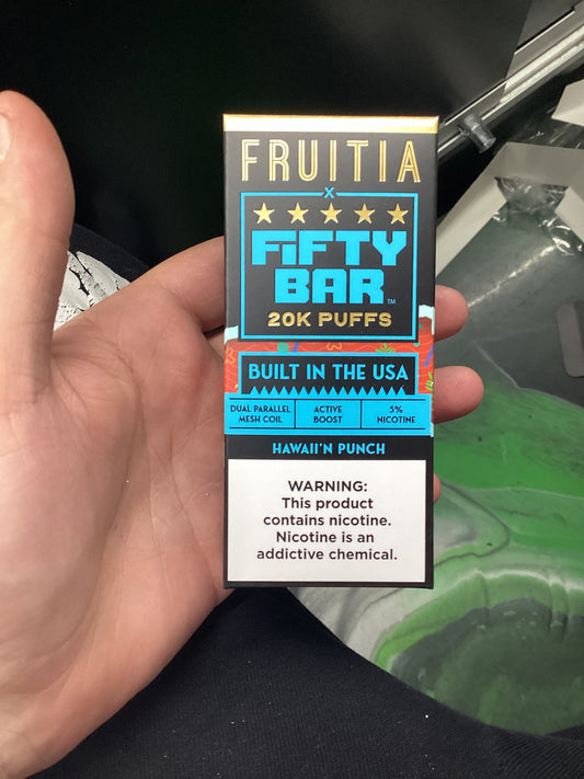 Fifty bar 20K puff straw Hawaiian Punch