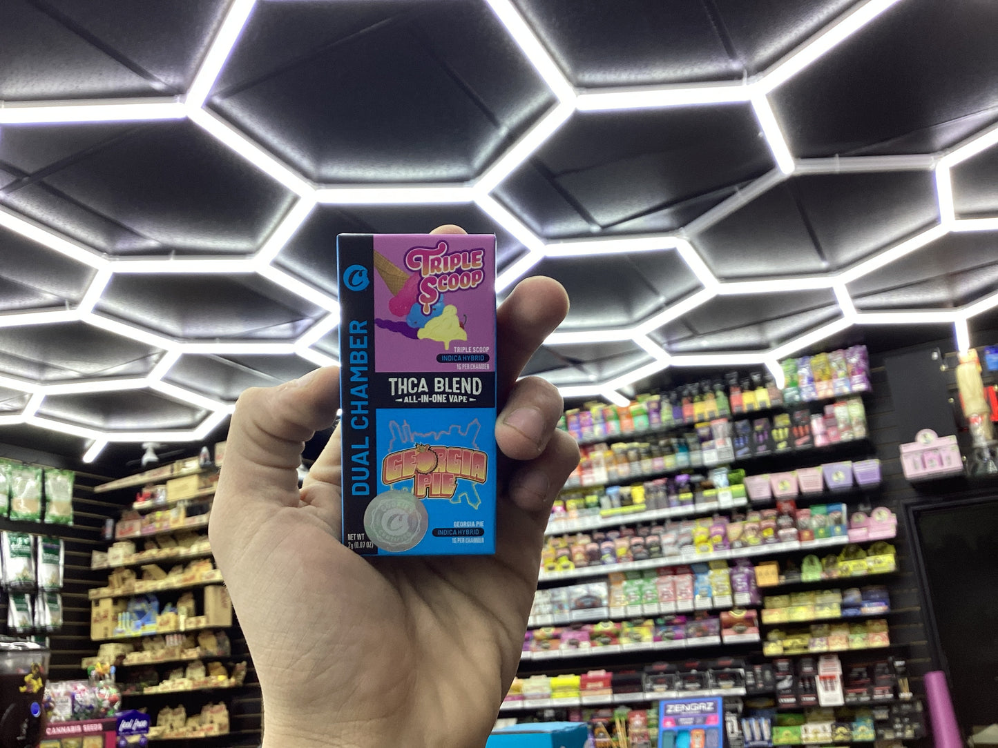 Cookies dual chamber 2g all in one vape triple scoop/georgia pie