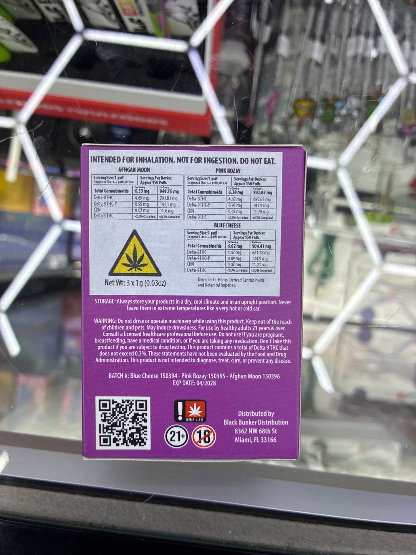 Black bunker Thca vape cartridges vault blend 3x1g indica