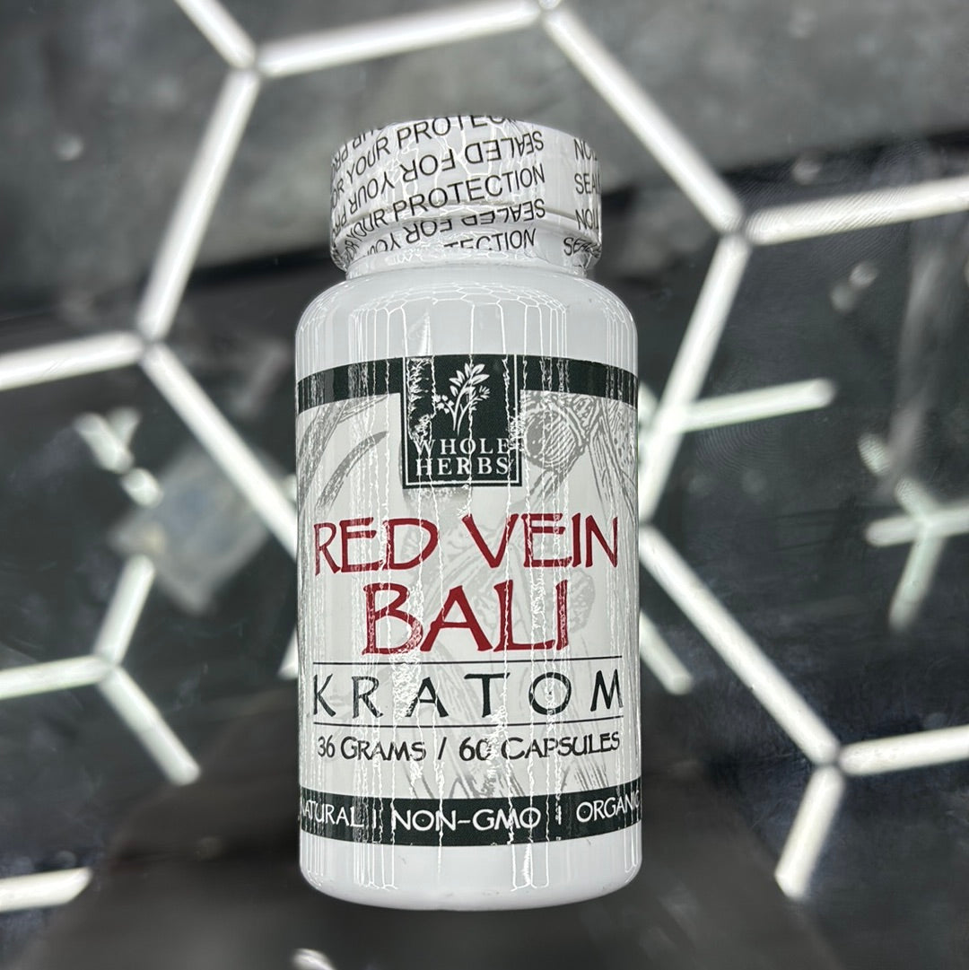 Whole herbs red vein Bali kratom 60caps