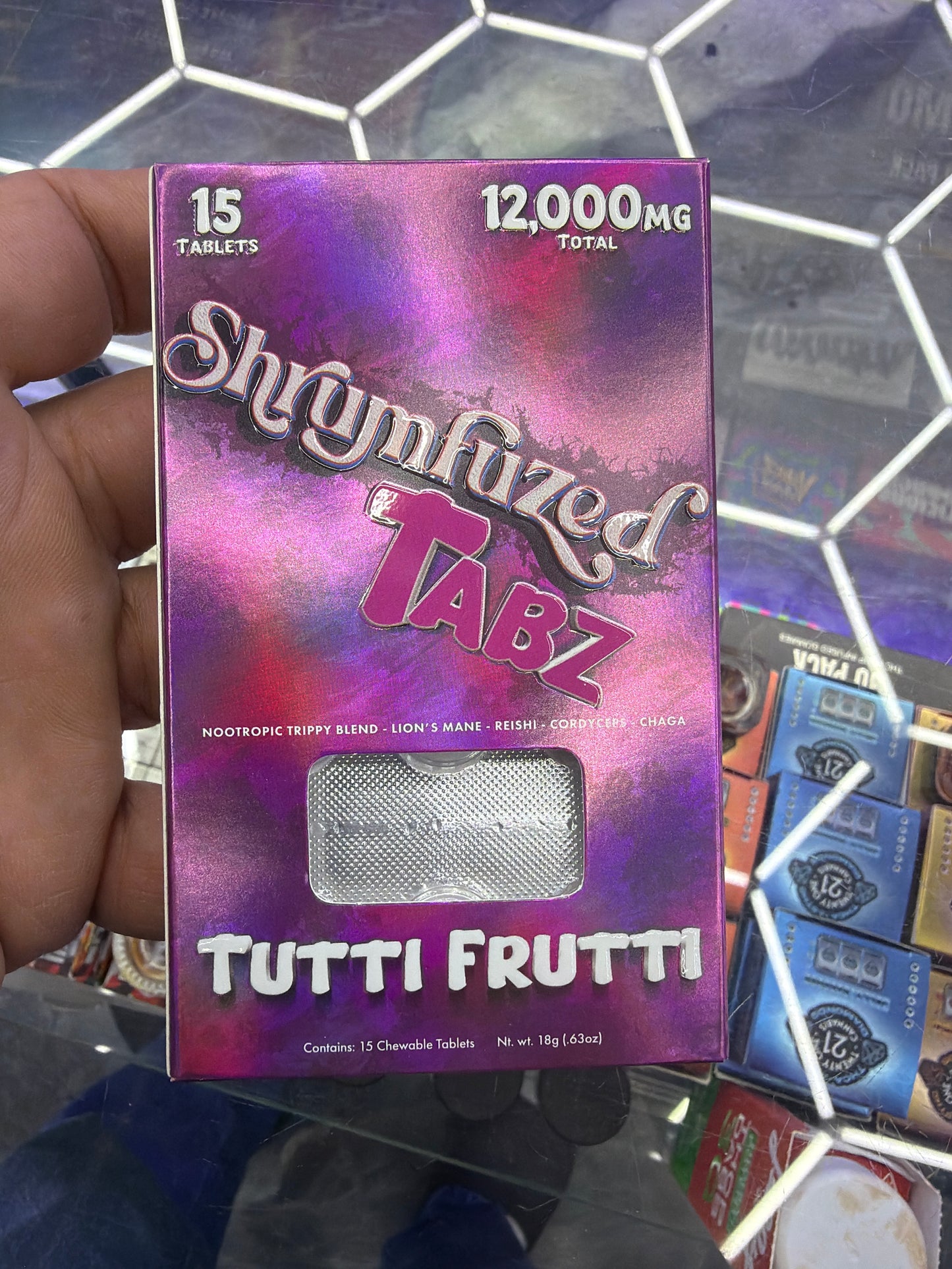 Shrujmfuzed tabz12.000mg 15 tablets tutti frutti