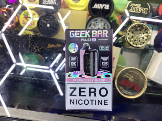 Geek bar pulse strawberry b pop ZERO NICOTINE