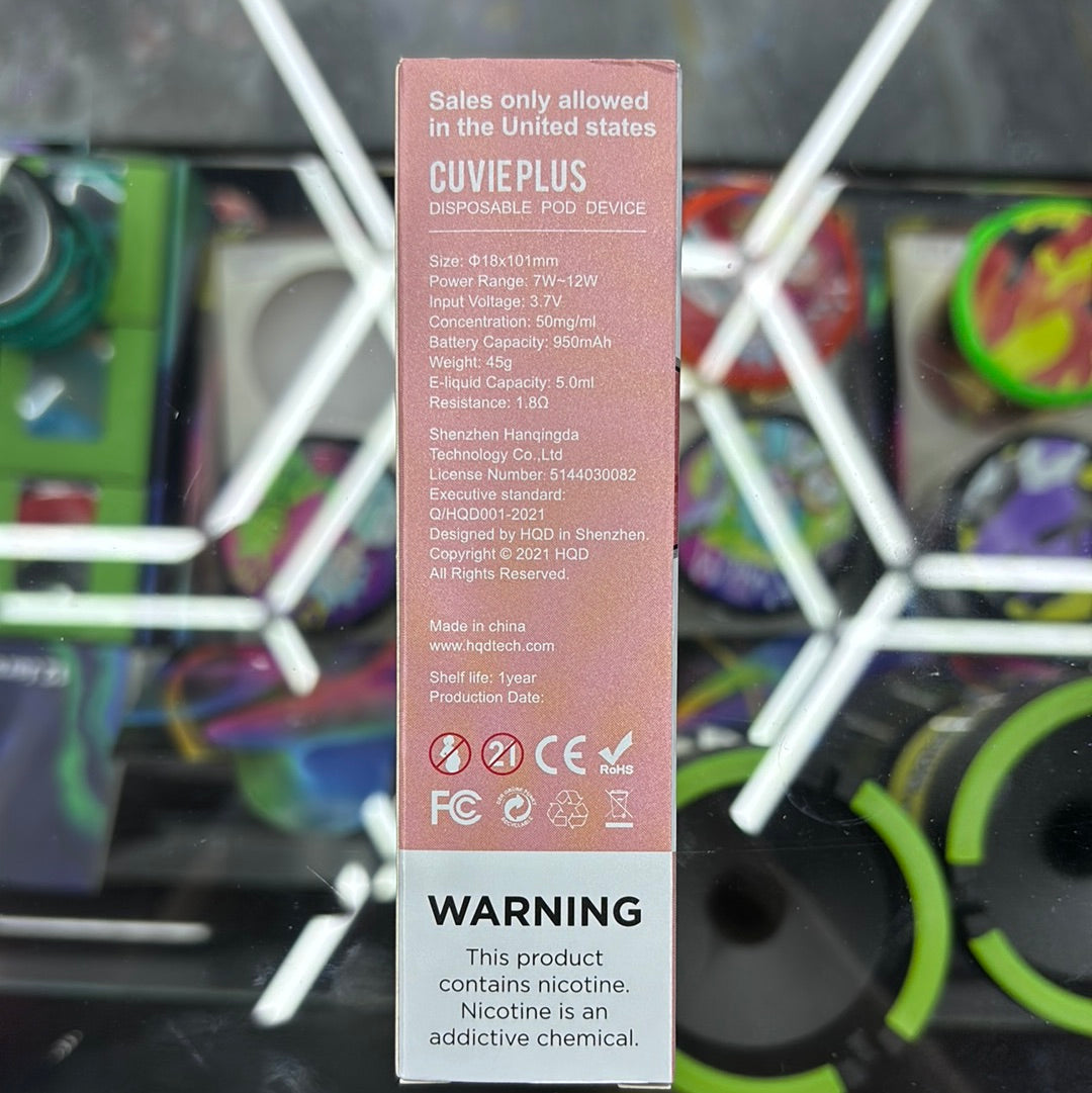 HQD strawberry banana, 1200 puffs curvie plus