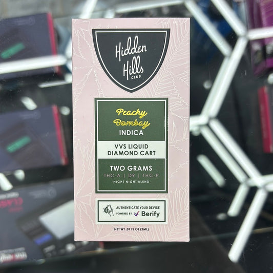 Hidden Hills club peachy bombay indica 2g VVS liquid diamond cart
