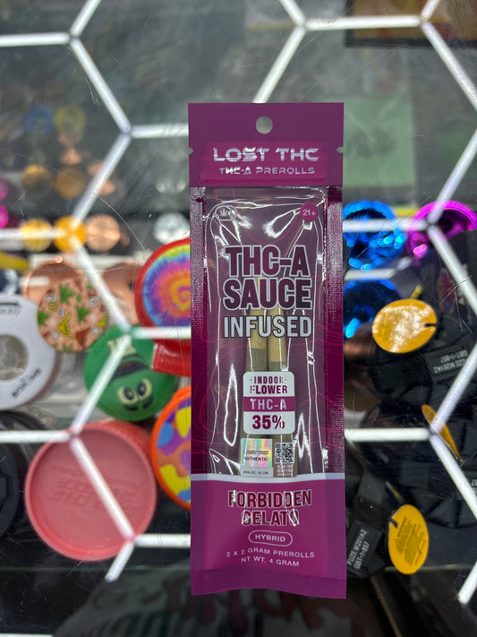 Lost thc-a pre-rolls, thca sauce, infuse forbidden gelato hybrid