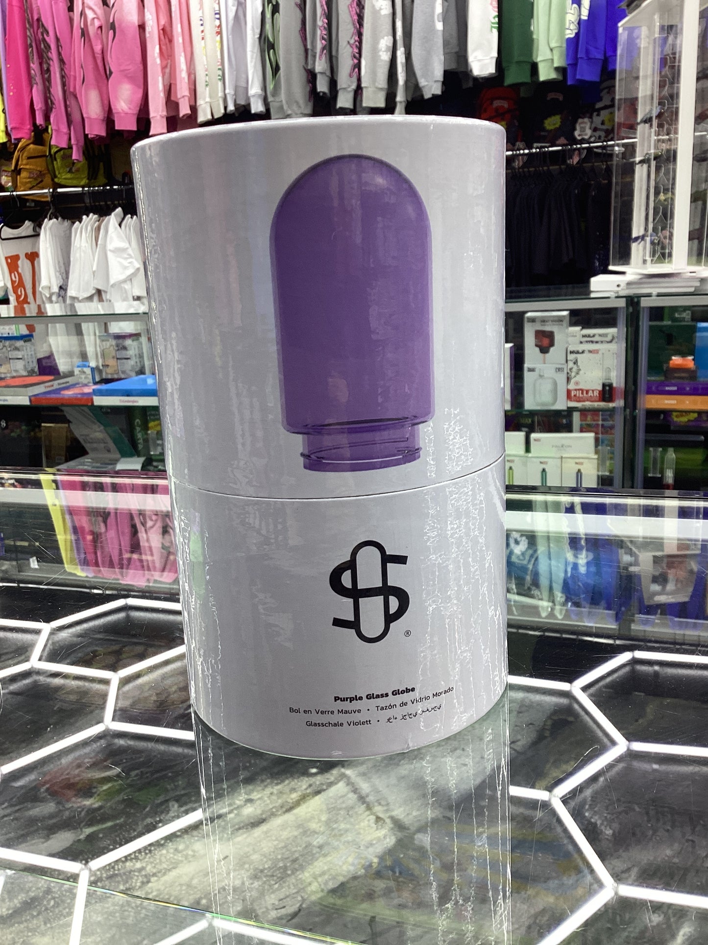 Stundenglass purple glass globe (large)