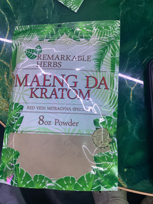 Remarkable herbs, maeng da Kratom , red vein mitragyna speciosa 8oz powder