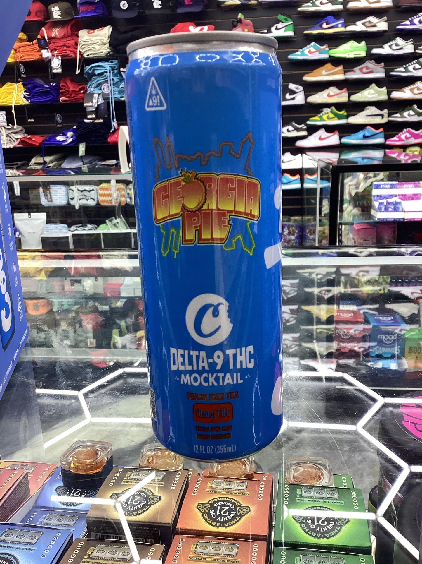 Cookies delta thc mocktail 12floz Georgia pia (peach iced tea)