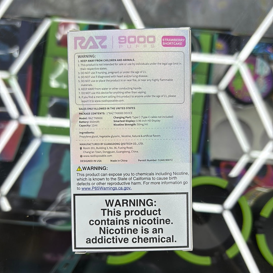 Raz 9000puffs strawberry shortcake