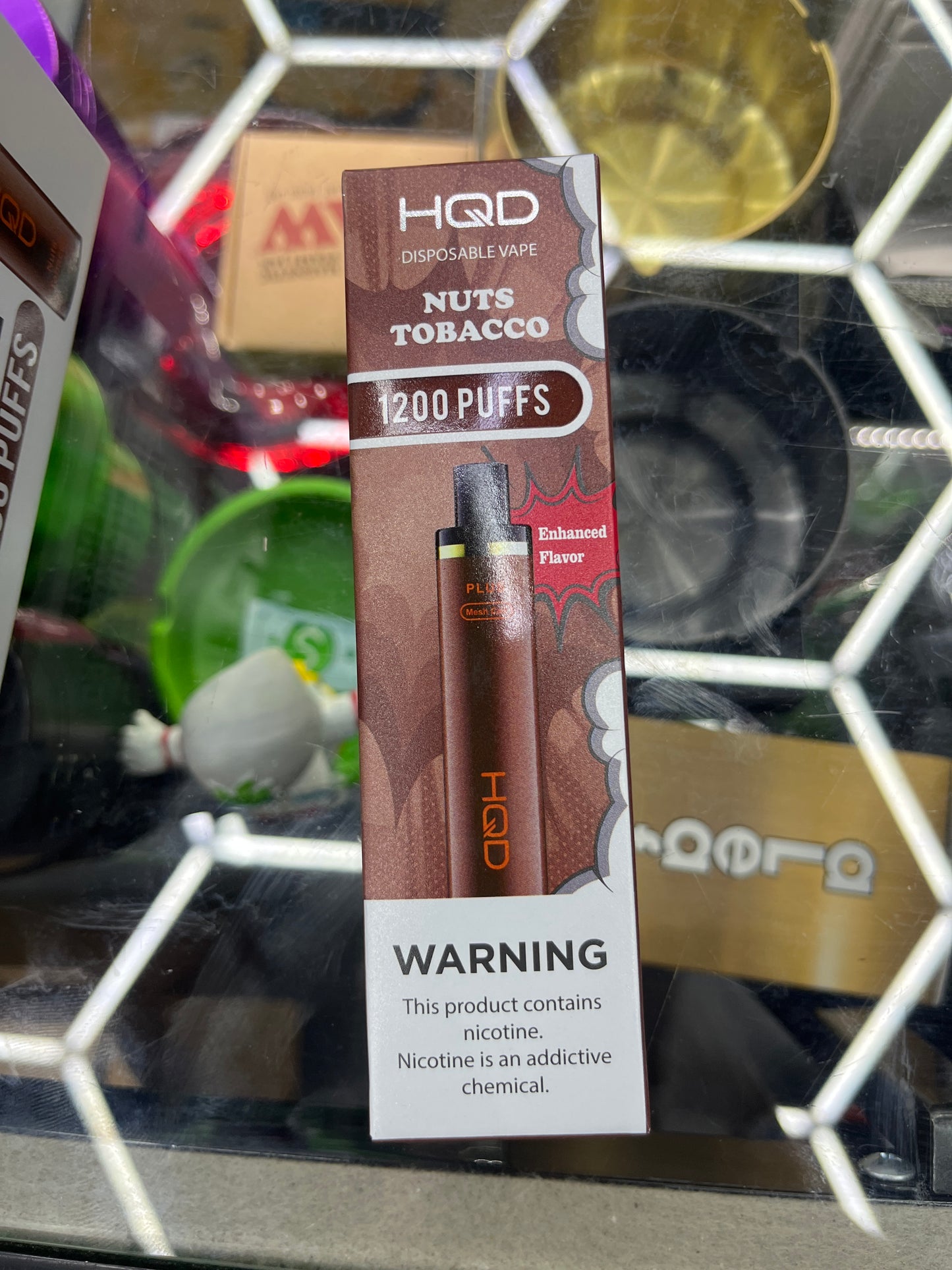 HQD nuts tobacco 1200 puffs curvie plus