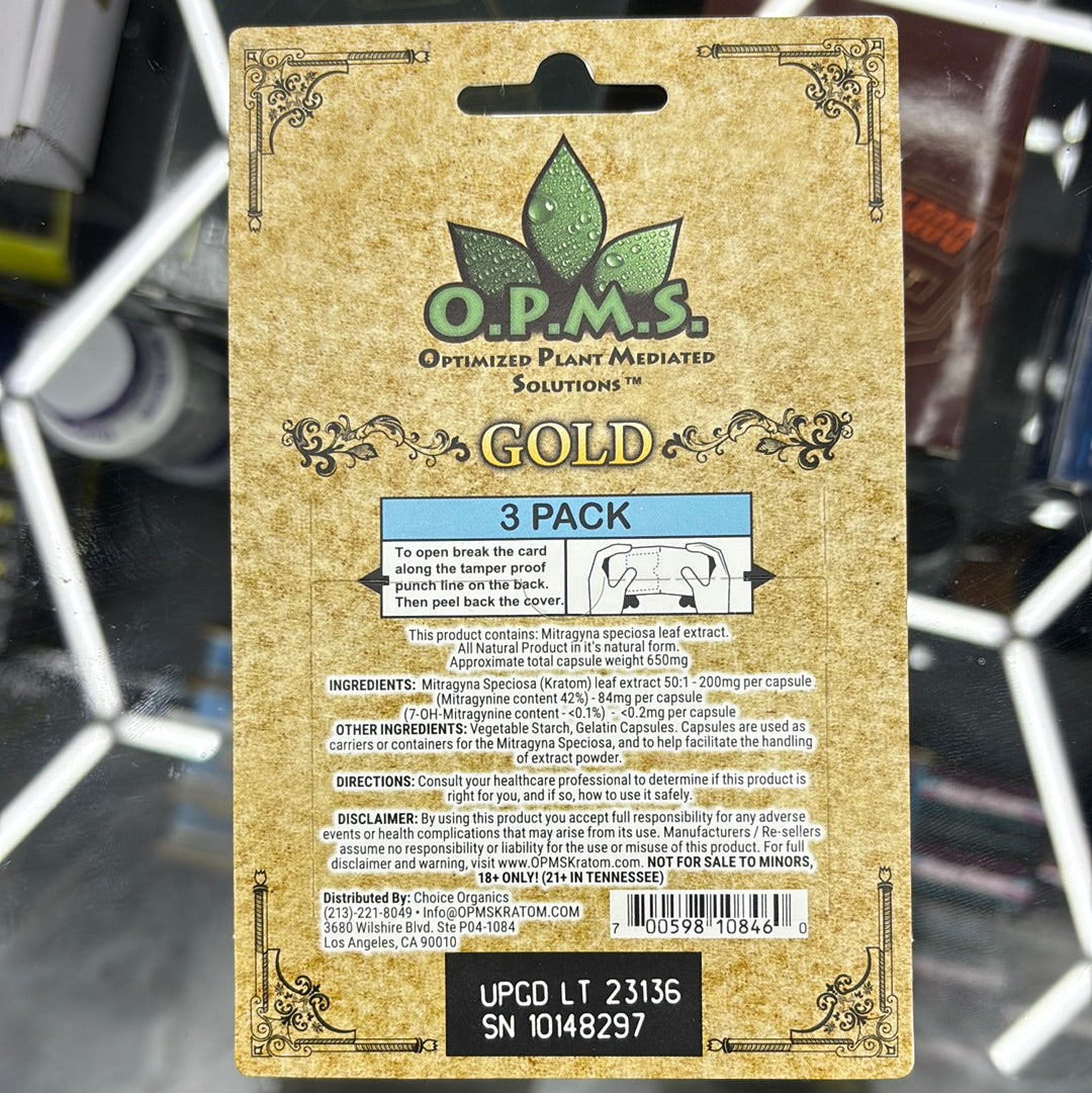 Opms gold 3ct pills