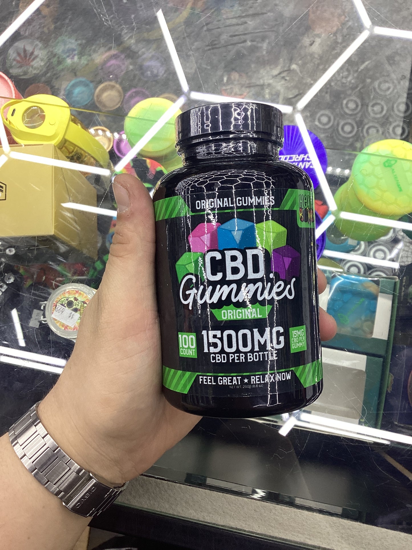Hemp bomb Cbd gummies 100ct (15mg per gummy)1500mg per jar original