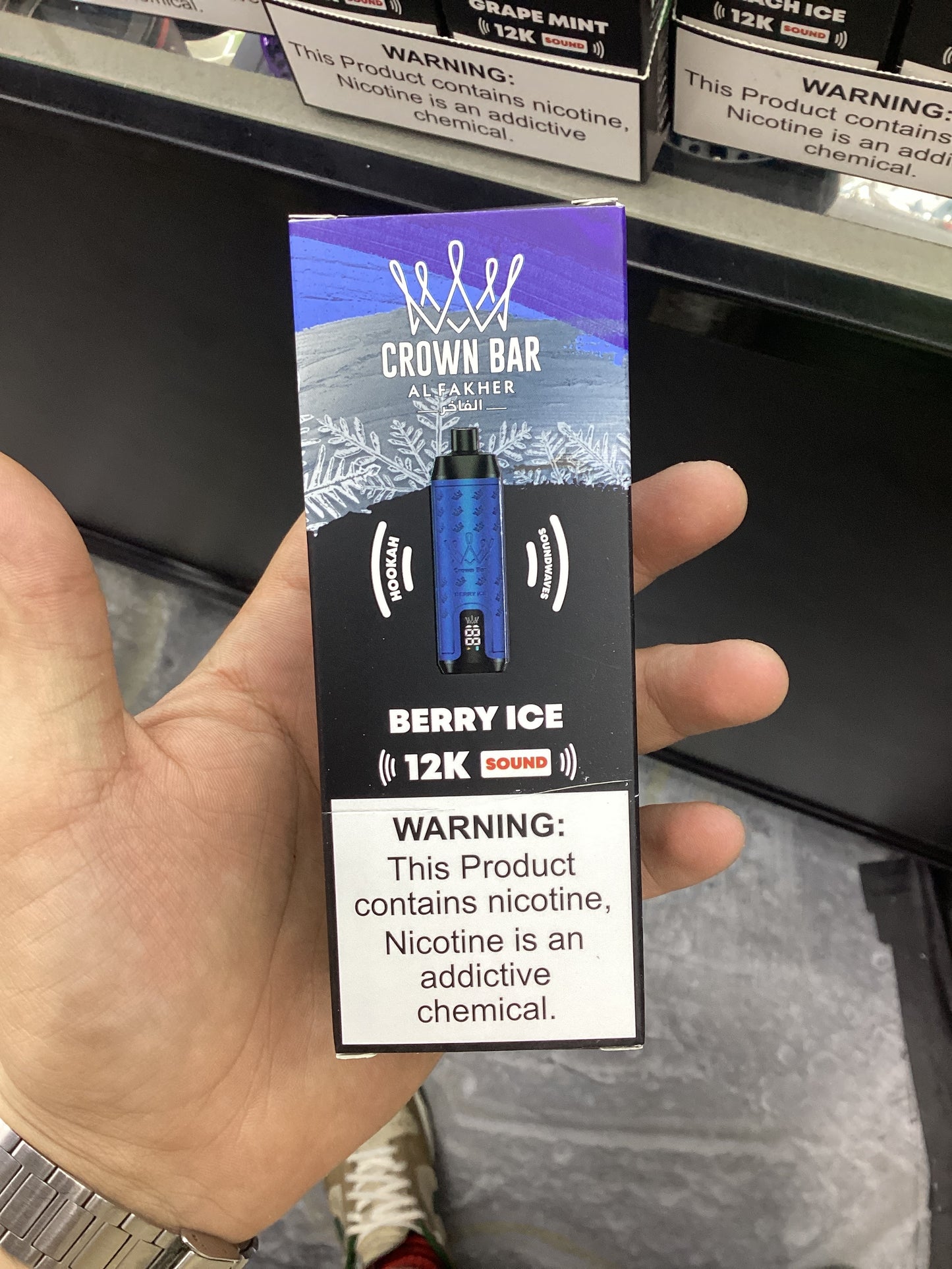 Al fakher crown bar berry ice sound edition 12kpuffs