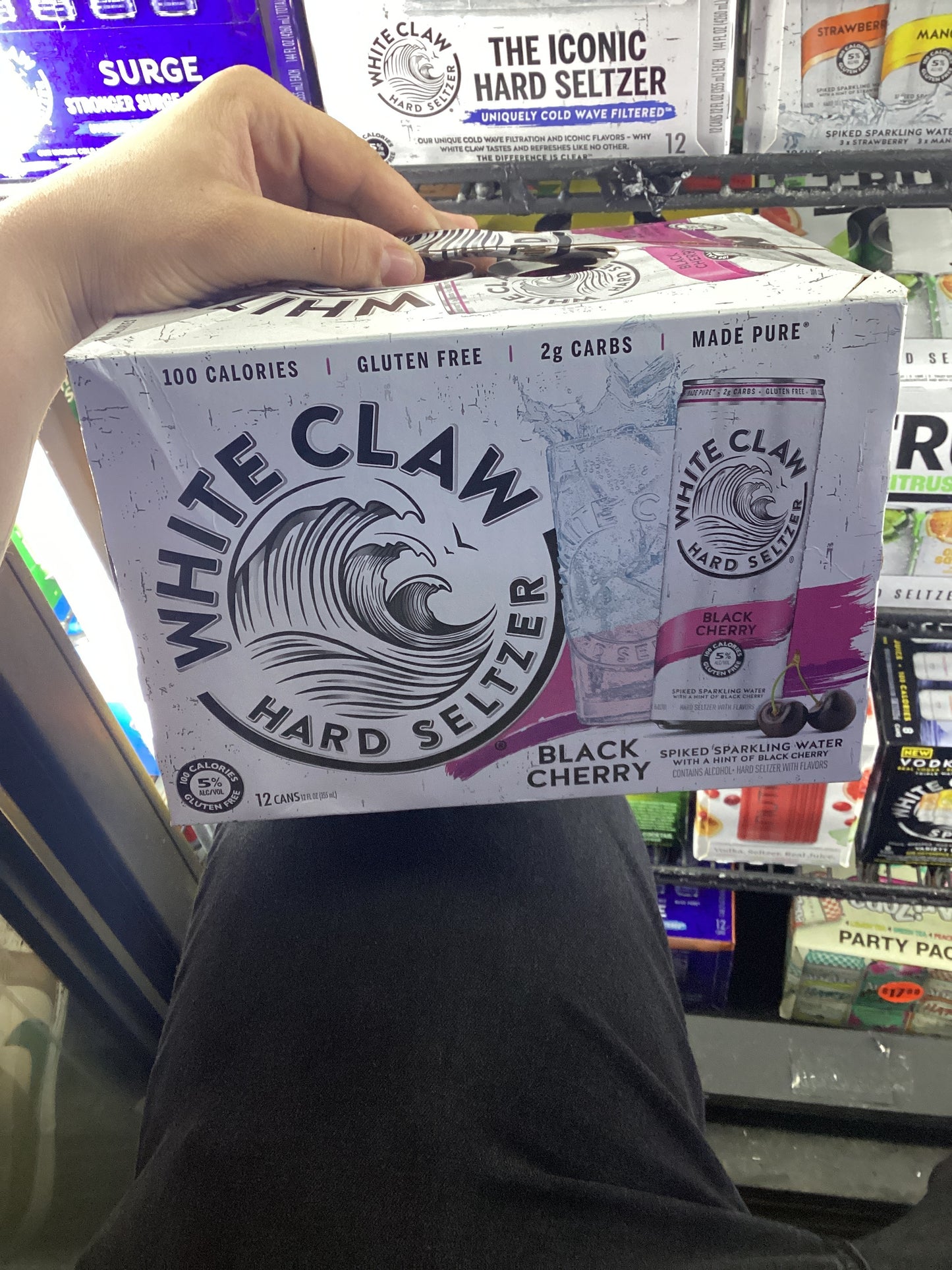 White claw black cherry 12 pack cans 12oz