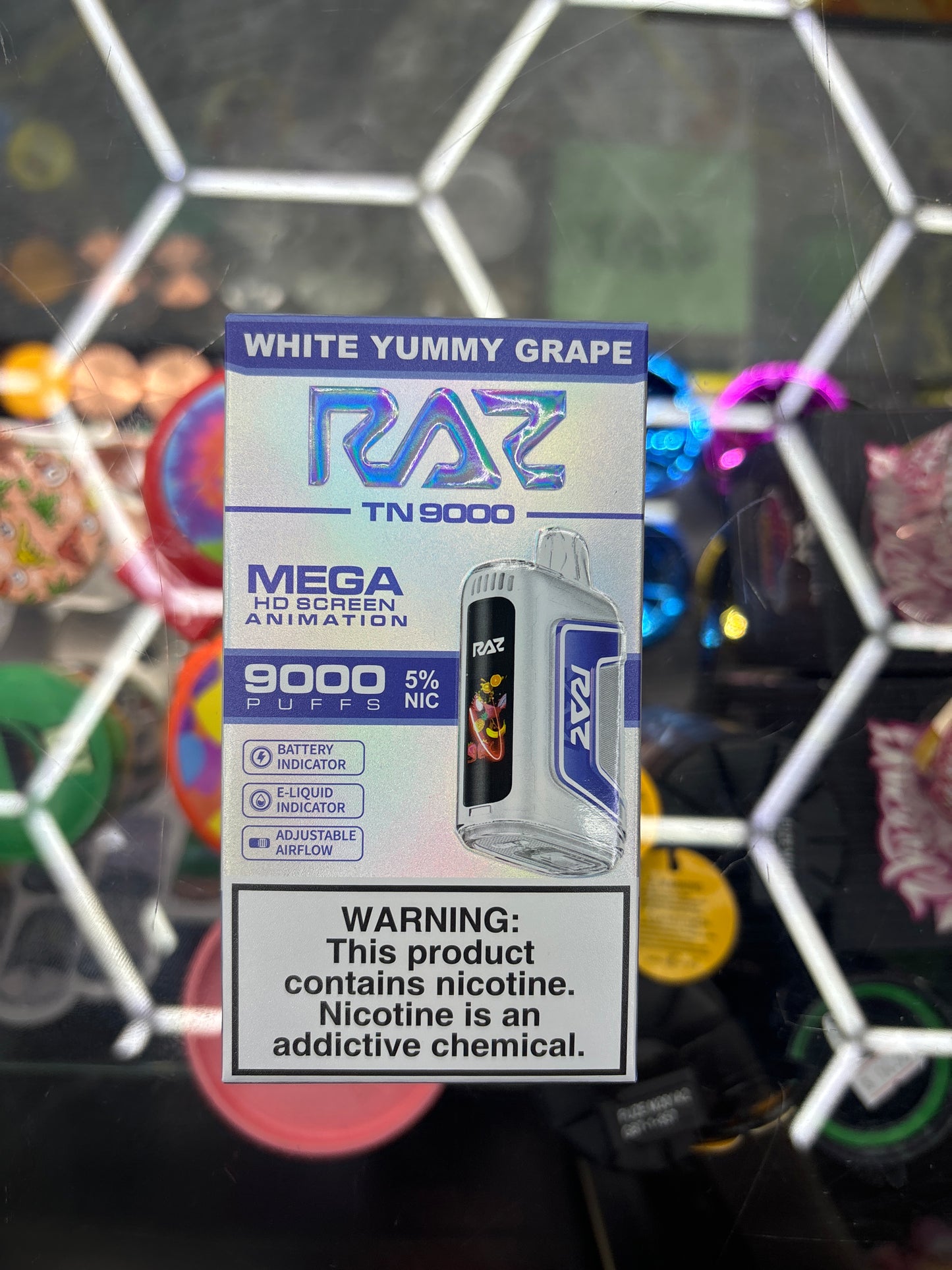 Raz 9000puffs white yummy grape