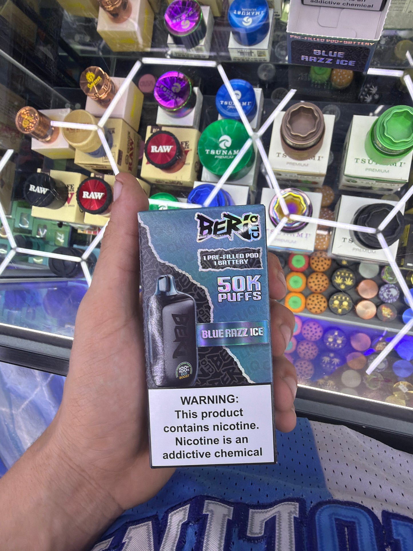 Beri Cliq 50K Puffs Pod + Kit Blue Razz Ice