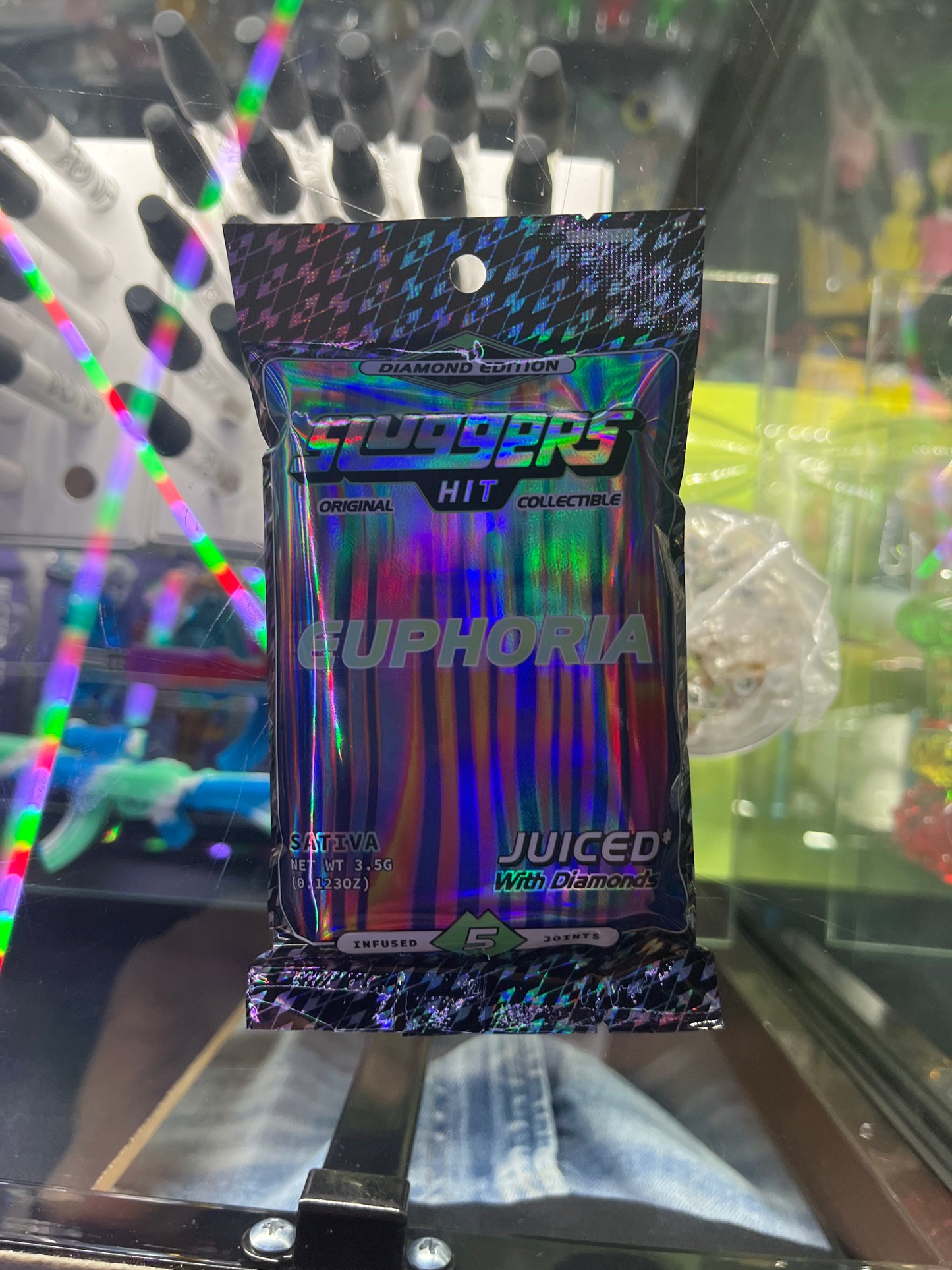 Sluggers hit juiced diamond preroll 5pck euphoria sativa