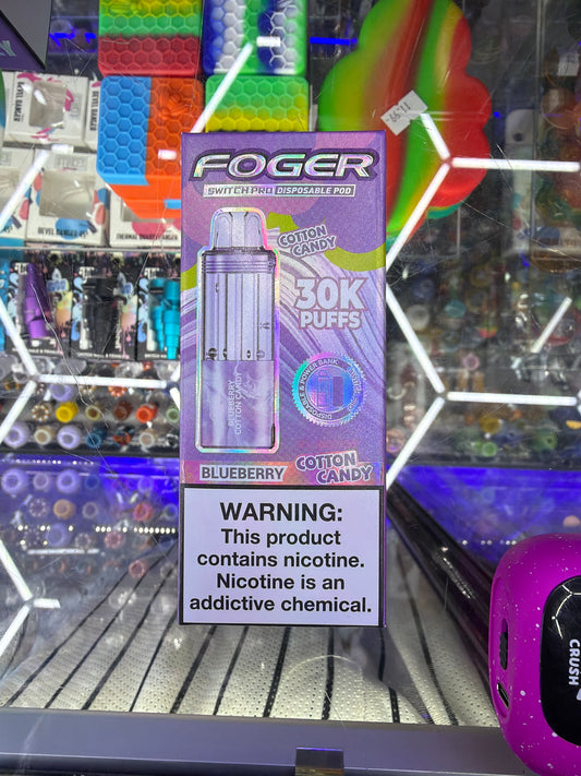 Fogger switch pro disposable pod 30k puffs Blueberry Cotton Candy