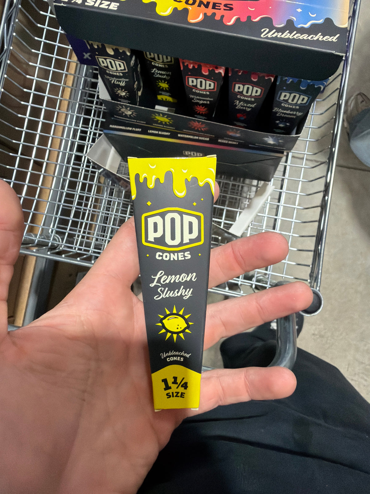 Pop cones 1/4 size lemon slushy