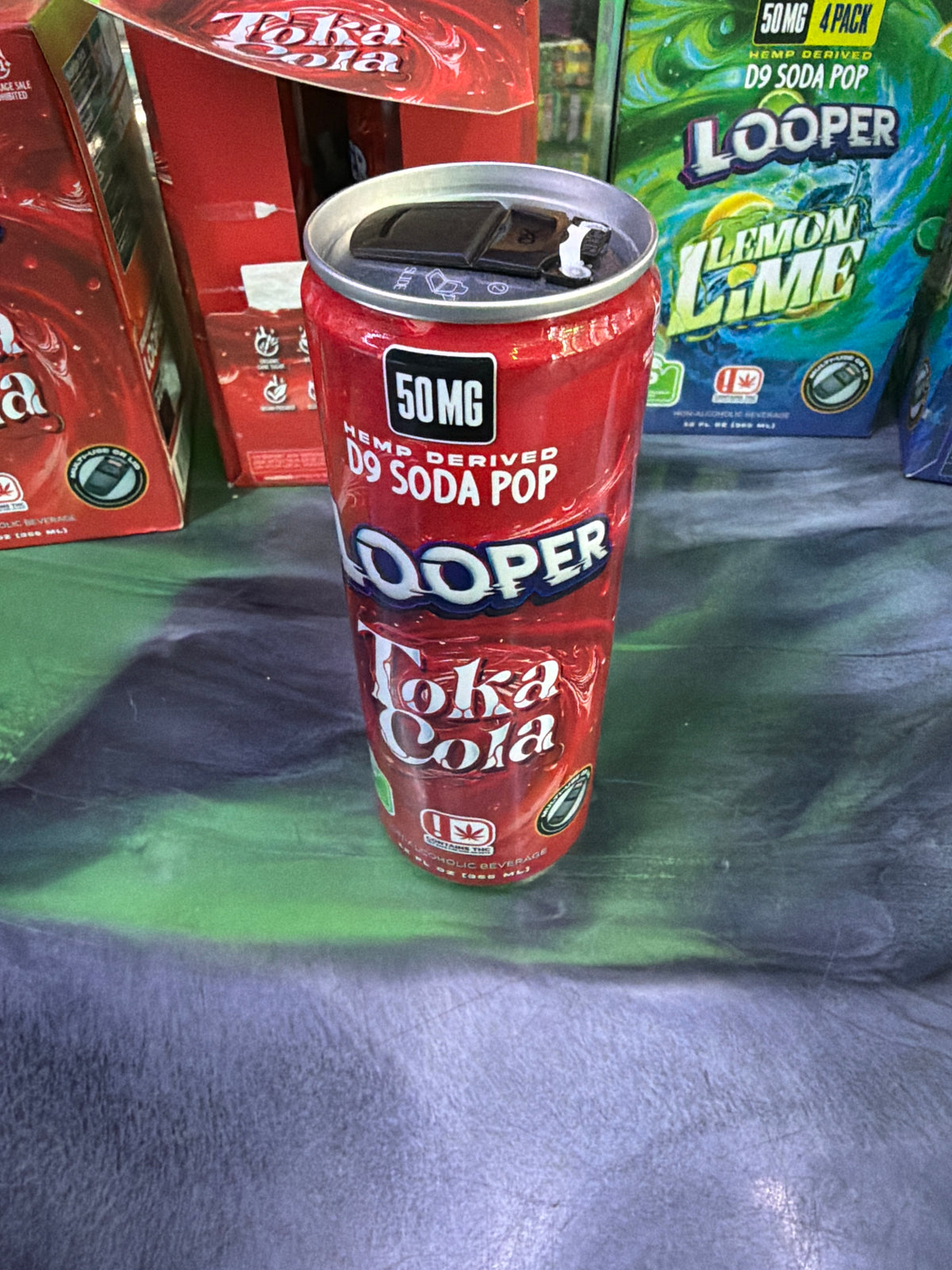 Looper delta soda pop Toka Cola 50mg 12floz